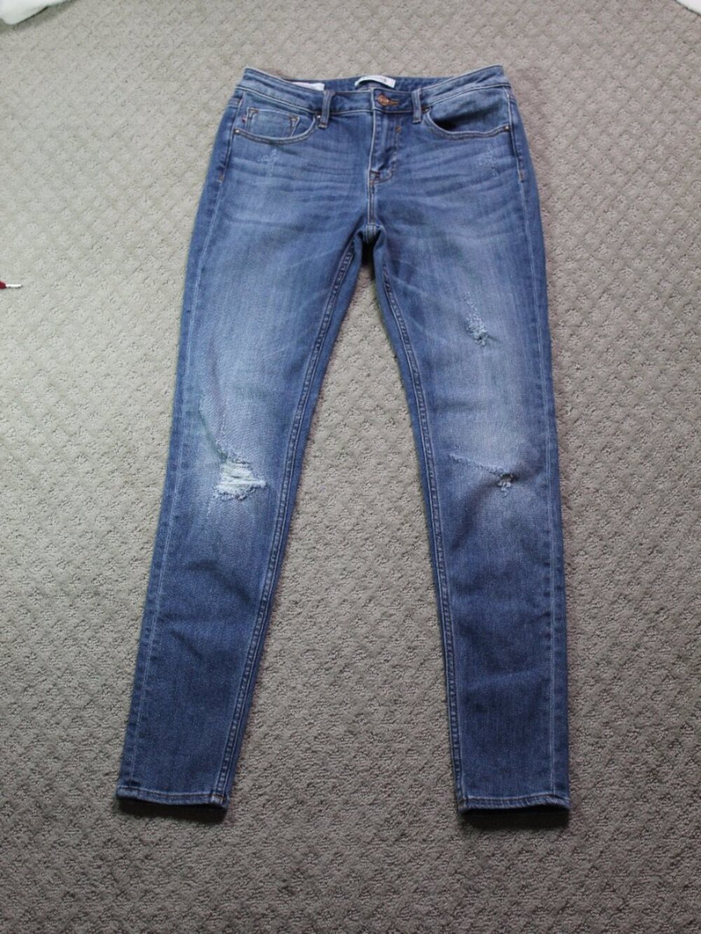 Vigoss Jeans Jagger Skinny Womens Size 28x29 Classic Fit Medium Wash 9" Mid Rise